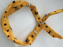 Women Girls Orange Yellow Puppy Dog Ear Bow Wire Party Hair Head Band Headband