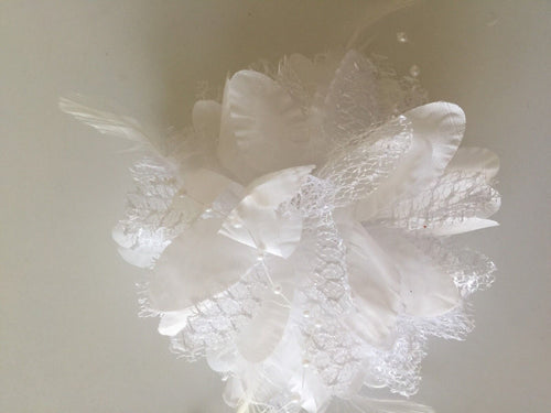 1Peice Girls Women Wedding Dance Jazz Bridal Clip Flower feather Hair band Pin