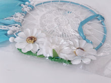 Blue Feather Daisy Crochet Dream Catcher Net Web Wall Hanging Decoration Decor