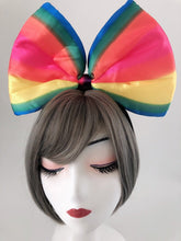 Women Girl Rainbow colorful middle BIG Bow Party Hair Head Band Headband Crown