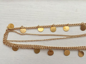 Women Gold color Metal Bohemian Belly Dance party Hair Head Cuff Headband Chain