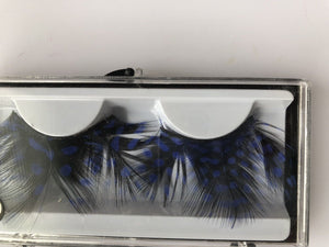 Blue Dot Black Costume Feather Exaggerated Party Fake False Eyelashes Eye lashes