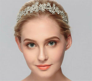 Women Girl Boho Rose Gold Crystal Floral Hair Head Band accessory Hoop Headband