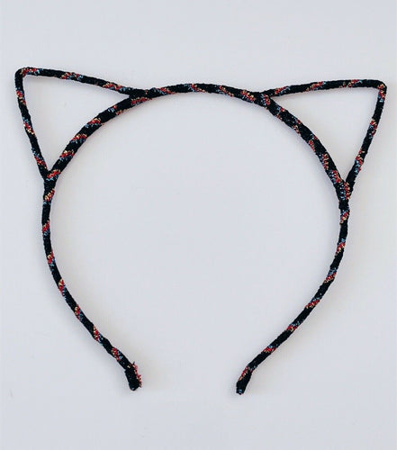 Women Girl Glitter Black Cat Kitty Ear Animal Party Hair Head band headband Hoop