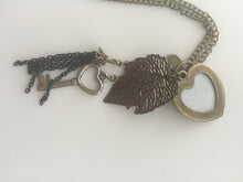 Women BOHO Peacock Heart Key Leaf Retro Vintage Necklace Long Chain Pendant