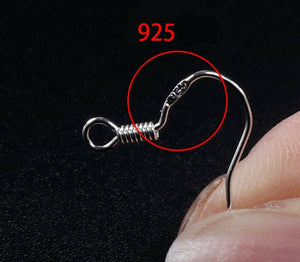 40Piece 925 Sterling Silver Earring Fish Hooks Finding DIY Jewellery Accessories