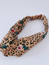 Women Boho Cross Twist Leopard Flower Hair head band Headband Wrap bandana