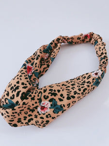 Women Boho Cross Twist Leopard Flower Hair head band Headband Wrap bandana