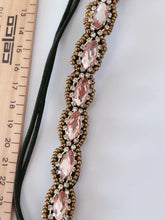 Women BOHO Pink Crystal Beads Rhinestone Beach Braided Hair Headband Head band