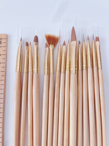 15PCS Nail Art Design Gold Brush Tool Set for Manicure