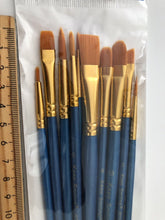 AU 10PC Blue Oil Painting Brushes Set Acrylic Watercolor Artist Face Paint Craft