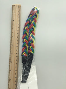 Women Girl Rainbow Colorful Elastic Braided Bohemian Hair head band Headband