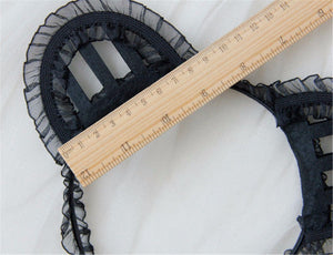 Women Lady Girl Black Lace Cat Round Ears Costume Party Hair Band Headband Prop