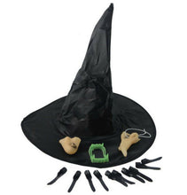 Halloween Costume Party Ghost Witch Hat long fake Nail Claw Cover Nose Fang set