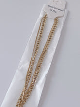 Women Gold color Titanium Plated 2 layers Chain Short Necklace