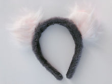 Women Children Bear Grey Koala Fluffy Pink Ear Party Hair head band Headband