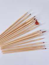 15PCS Nail Art Design Gold Brush Tool Set for Manicure