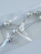 Women Lady Girls Pearl Slim Party Metallic Silver Chain Beads Dress Tassel Belt