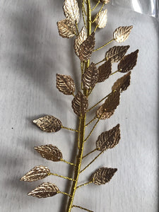 Women Girl gold color leaf Wedding Bride Party Prom Hair Headband Headpiece PROP