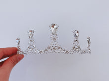 Kids Flower Girl Crown Princess Birthday Crystal Silver Tiara Hair Headband