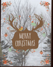 Merry Christmas Reindeer Removable Art Vinyl shop Window Door Sticker Wall Decor