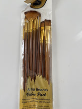 10PC Wooden Artist Paint Brush Set - Acrylic, Watercolor & Oil Painting