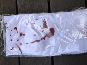 Women Halloween Party Horror Blood Splatter White Long Socks Tights stockings