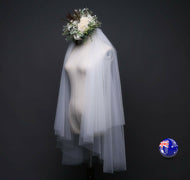 Women Ivory creamy white Bride Wedding layers Wedding Hair head Veil WITH COMB