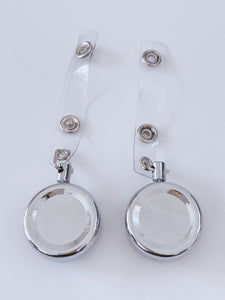 2X AU Retractable Badge Holder Reel Swipe Card Security ID Pull Key Tag Clip