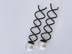 2x Women Girl Pearl Wedding Professional Hair Bun Styling Twist Bobby Pin Grips