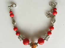 Women Girl Retro BOHO Bohemian Red Turquoise Heart butterfly wrist Bracelet