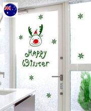 Merry Christmas Happy Deer Removable Art Vinyl Window Door Sticker Wall Decor