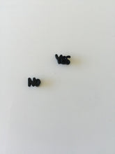 YES NO Fake No Need Piercing Ear Holes MAGNETIC Black Earrings Novelty Gift