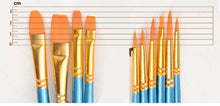 AU 10PC Blue Oil Painting Brushes Set Acrylic Watercolor Artist Face Paint Craft