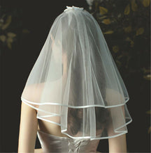 Women Girl Bride HEN'S NIGHT Party Wedding White lace Bow Hair head Short Veil