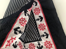 Women Men Girl Cotton Navy Sailor Anchor Marine Bandana Hair Headband Wrap Scarf
