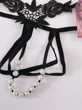 Women Sexy Rose Foreplay G-string Pearl crotch thong Underwear Undies Panties