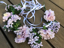 Women flower Girl Fairy Purple wedding Bride Party Hair Headband Crown Garland