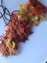 Women Girl Autumn Maple Leaf tree Orange Hair Headband crown Prop Garland band