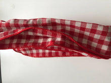 Women Retro Girls Red White Check Ear Bow Wire Party Hair Head Band Headband