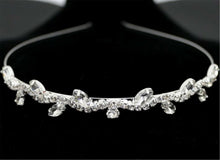 Women Girl Silver Crystal Leaf Party Hair Head Band Headband Hoop headpiece