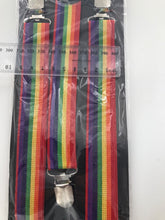 Men Lady Adult Girl Costume Party Rainbow Colorful Stripe Brace Suspender belt