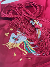 Women Red Satin Sleepwear sleep Lingerie Nighties Camisole Kimono Shawl Gown