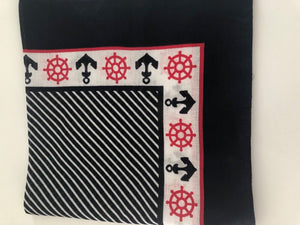 Women Men Girl Cotton Navy Sailor Anchor Marine Bandana Hair Headband Wrap Scarf
