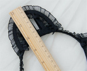 Women Lady Girl Black Lace Cat Round Ears Costume Party Hair Band Headband Prop