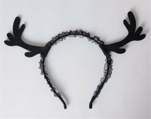 Women Girls Christmas Reindeer Deer Antlers Costume Ear Party Hair headband Prop