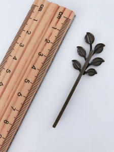 Women Girl Woodland Rustic Retro Copper Color leaf hair accessory Pin Clip