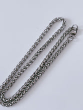 Men Silver color Stainless steel Titanium Plated Braided Chain Necklace 4.5x50cm