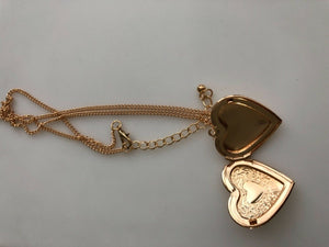 Lady Heart Shape Rose gold color Phone frame Open Locket Necklace Valentine gift