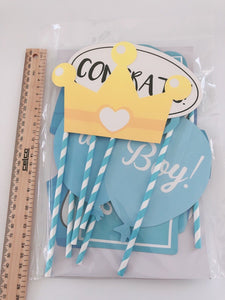 It's a Boy Baby Boy Shower Party Selfie Photo take Booth Prop Fun Game Sign